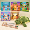 Little Earth Guardians — five English books, turtle plush and plantable pencil gifts